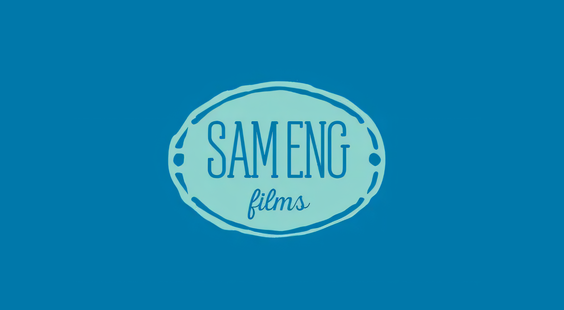 The logo for sam eng films is on a blue background.