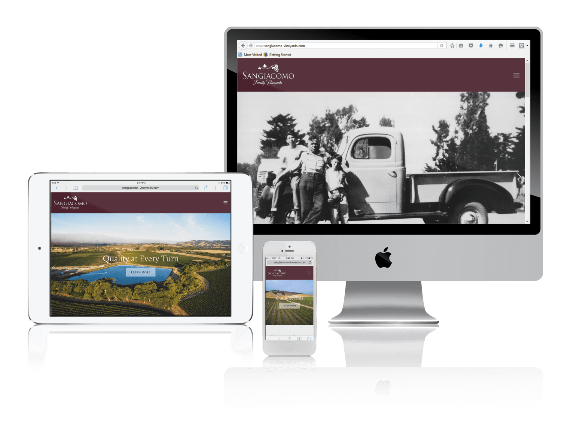 Squarespace for Family Vineyards