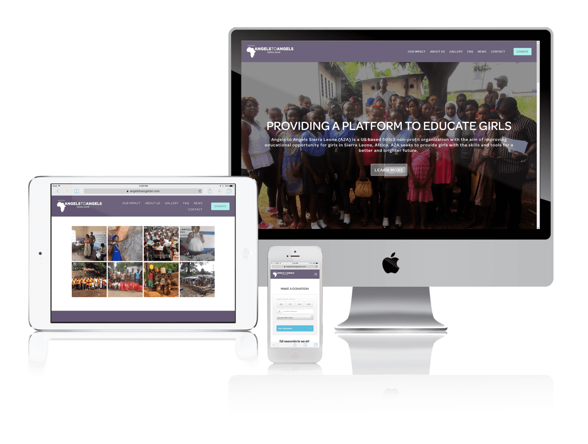 Squarespace for Nonprofit Supporting Education for Girls in Africa