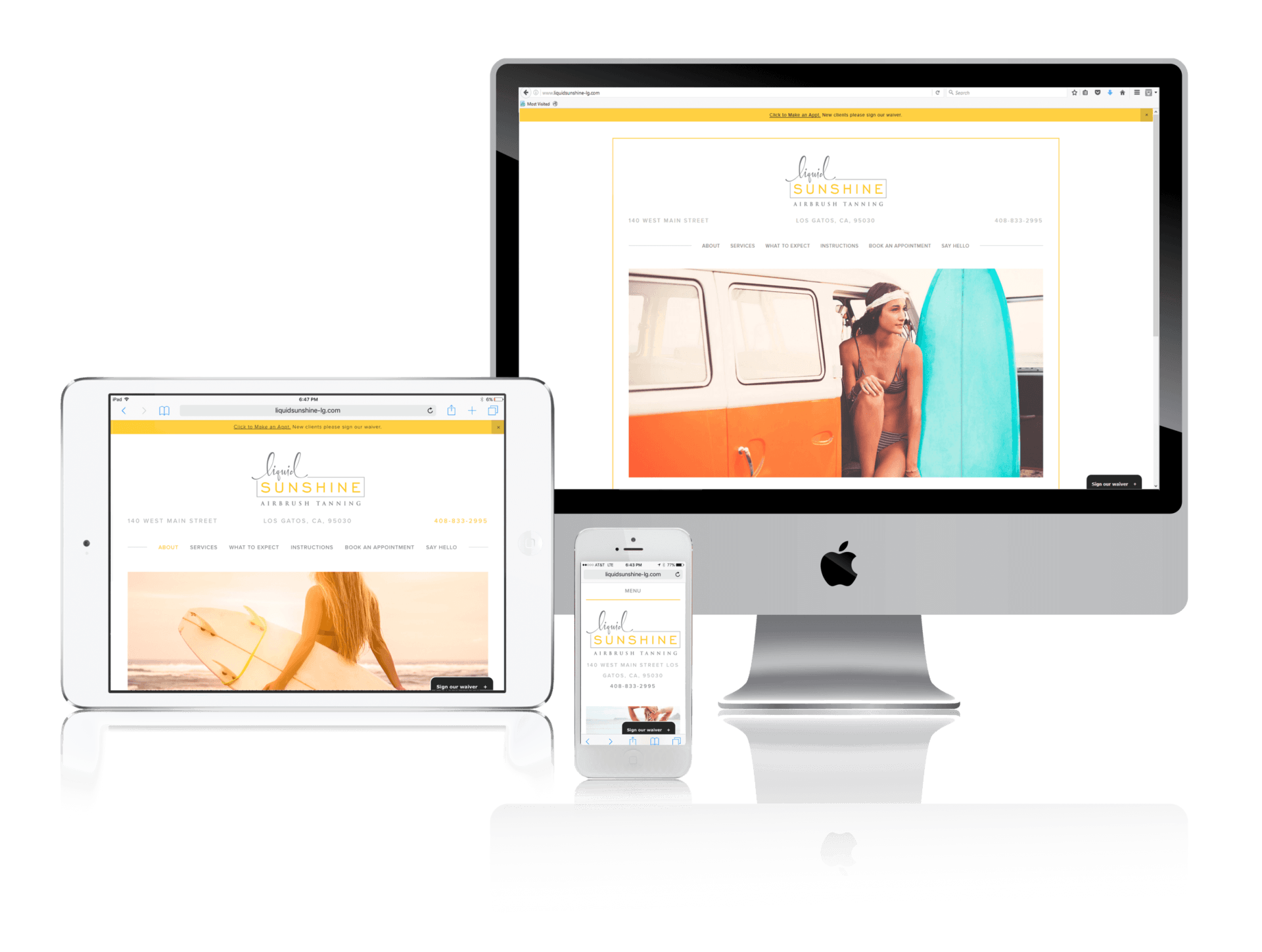 Squarespace for Spray Tanning Salons