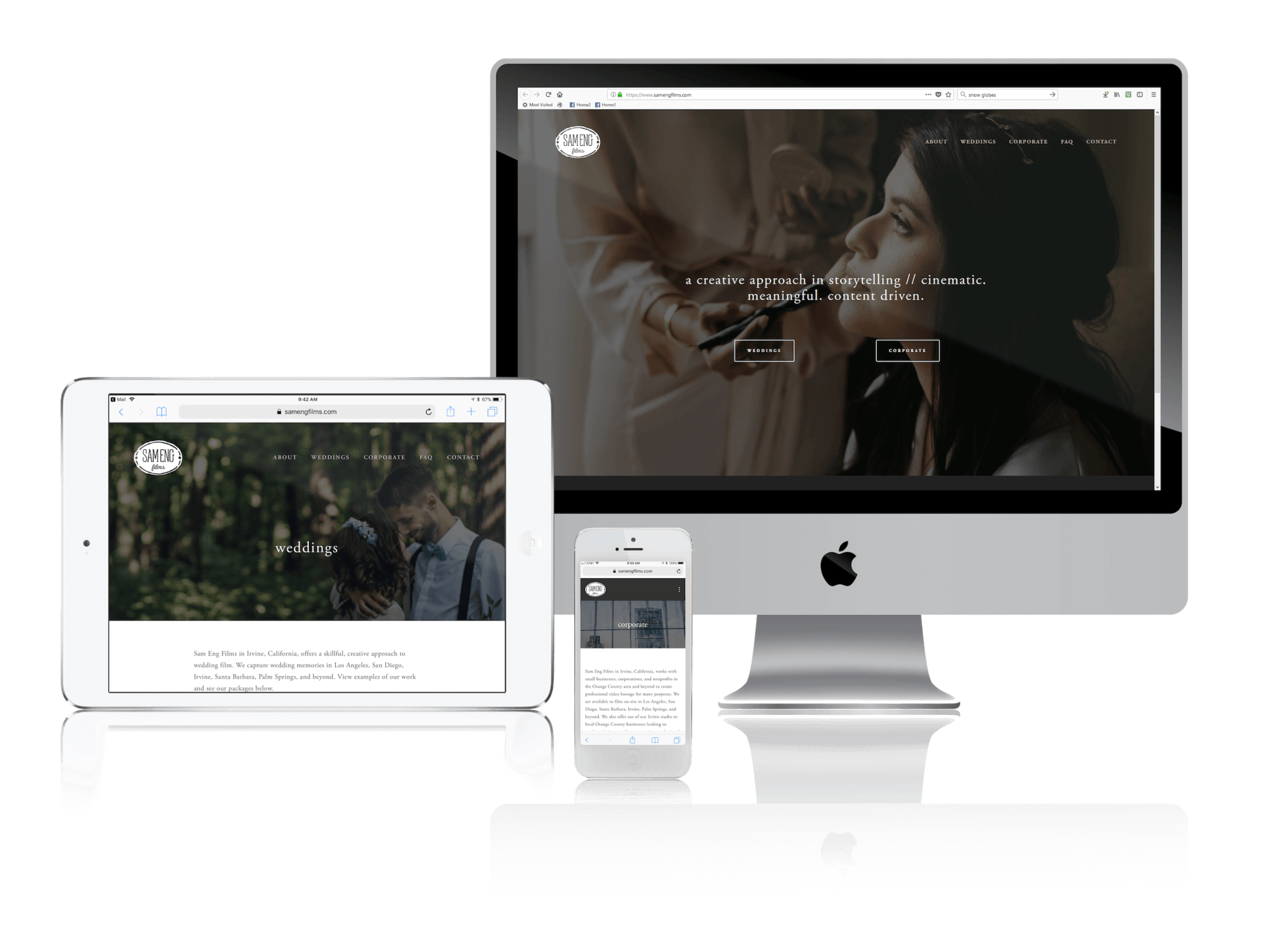 Squarespace for Wedding Videography