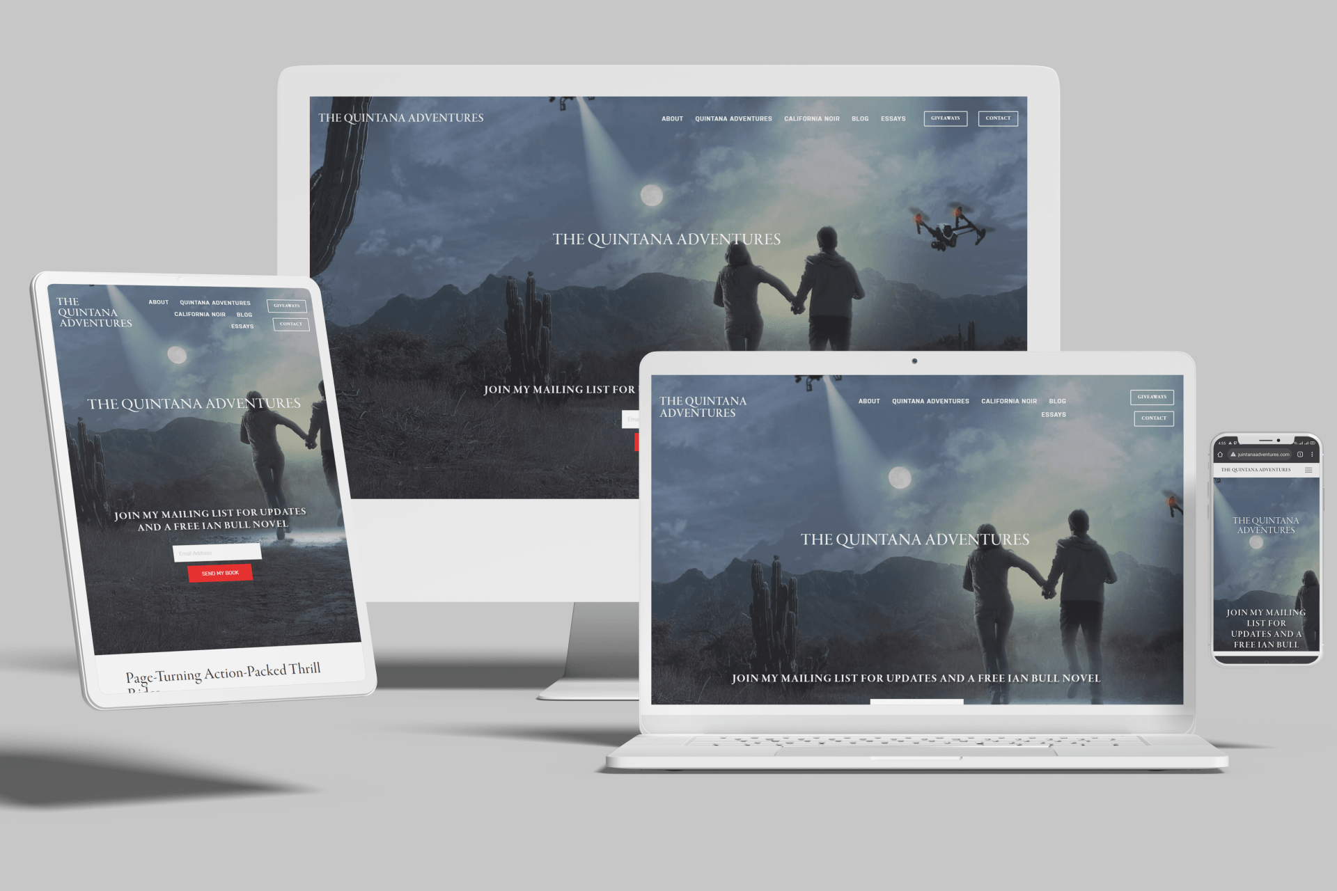 Squarespace for Action Thriller Author Websites