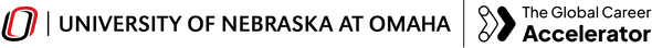 Logos: University of Nebraska at Omaha and The Global Career Accelerator.