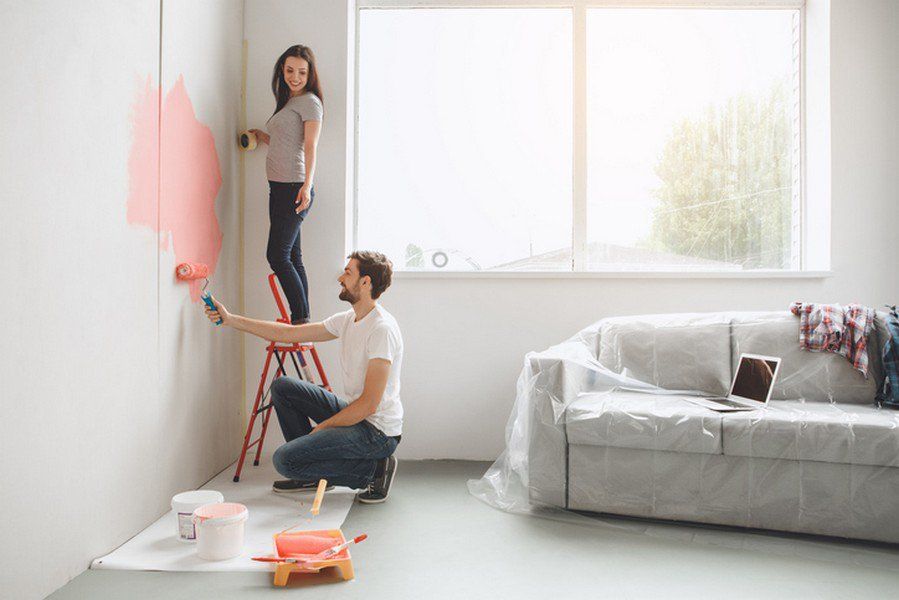 Couple Painting The Wall — Sioux Falls, SD — Norberg Paints