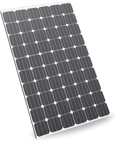 A picture of a solar panel on a white background.