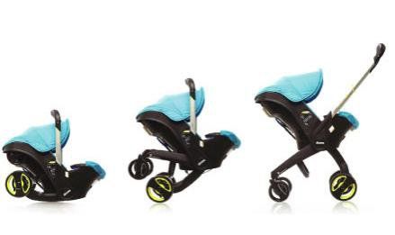 kinderwagen blau schwarz