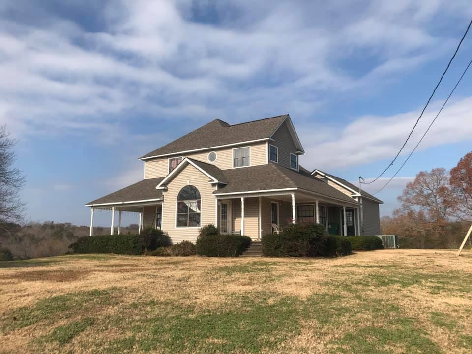 Newly installed roof on home