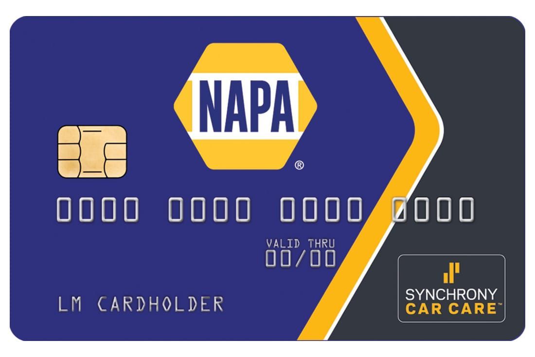 A napa easypay credit card on a white background.