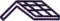 A black and white drawing of a roof with squares on it.