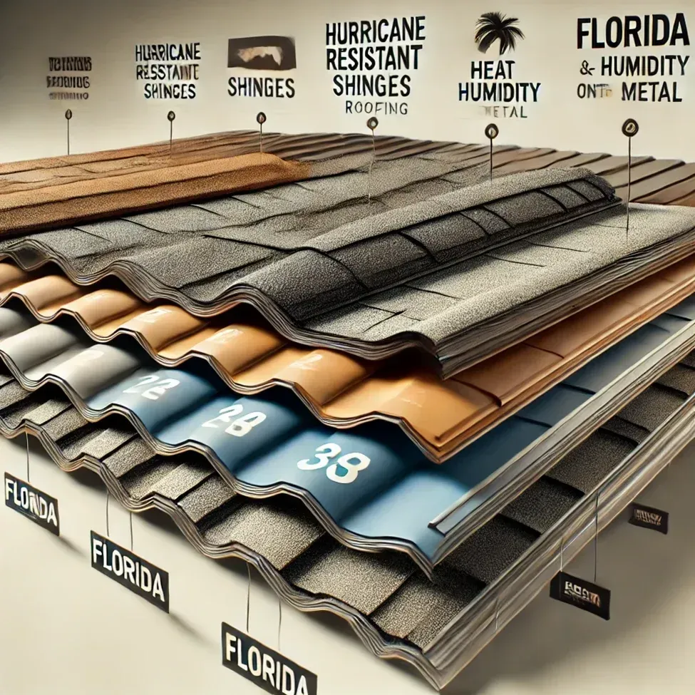 A diagram showing the layers of a florida roof
