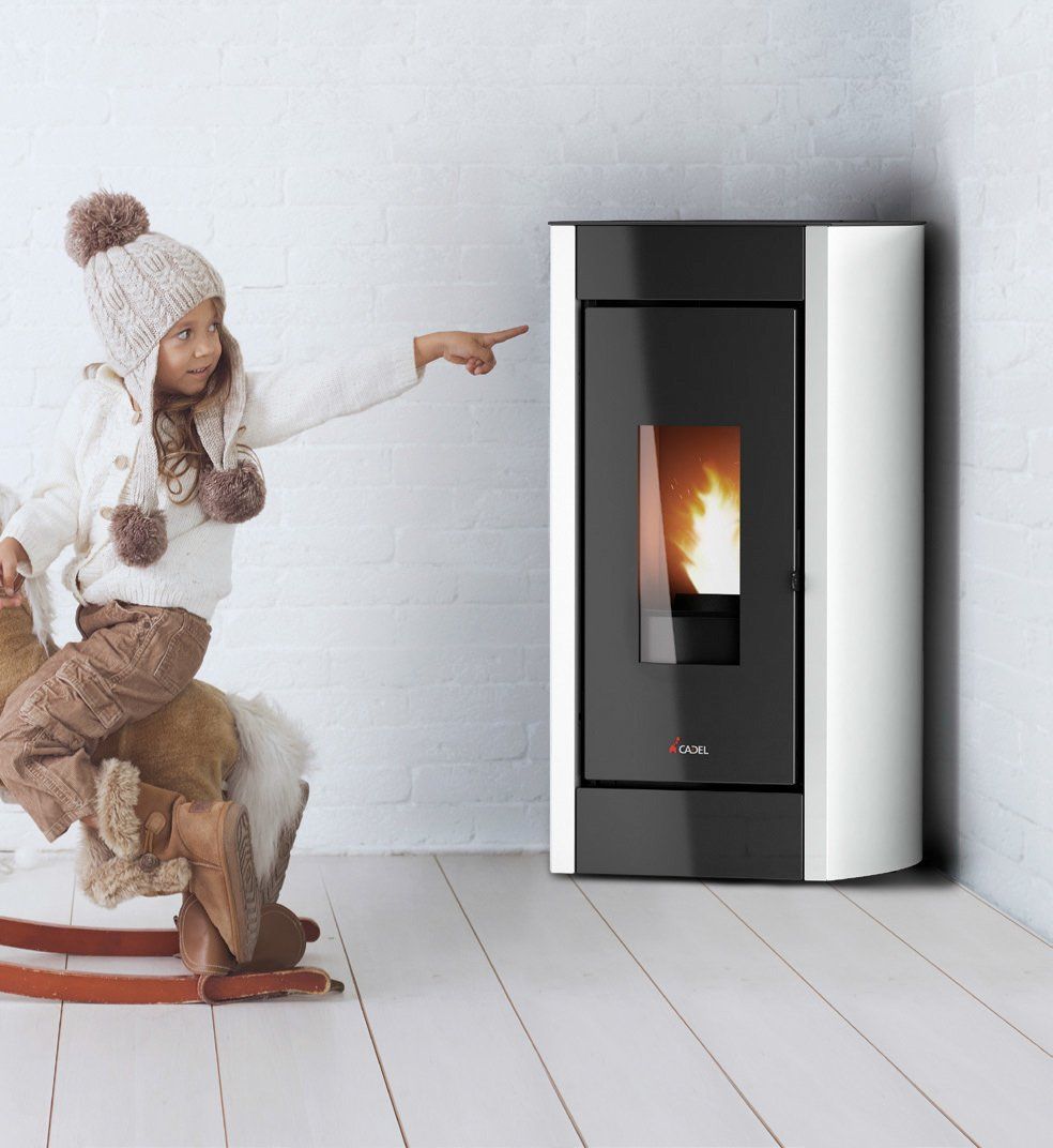 Stufa a pellet in un appartamento