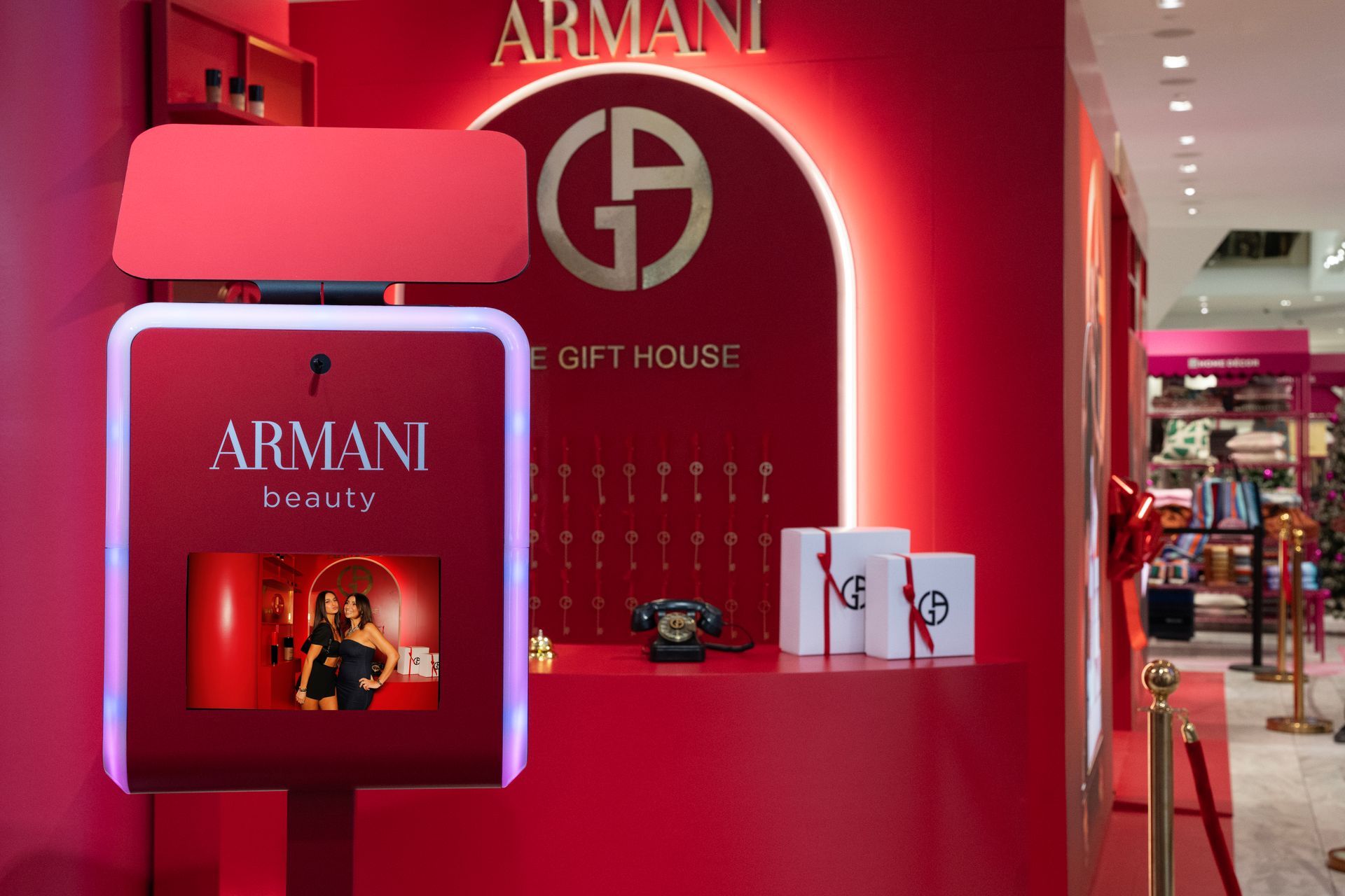 Red Armani brand activation.