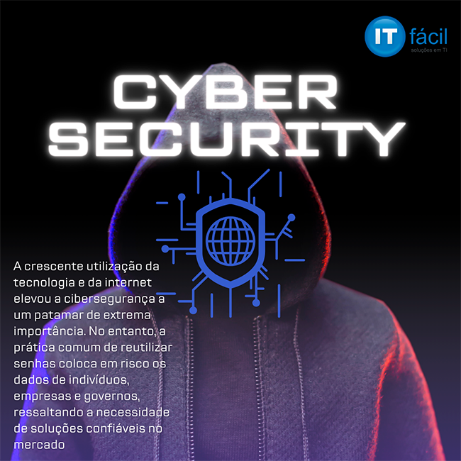 A poster for cyber security with a person in a hood