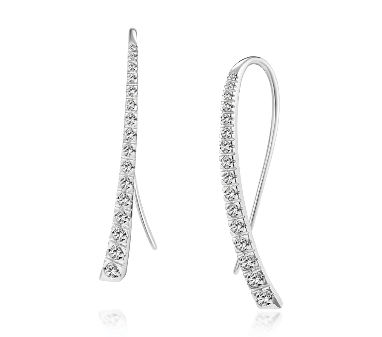 Evening dress diamond earrings