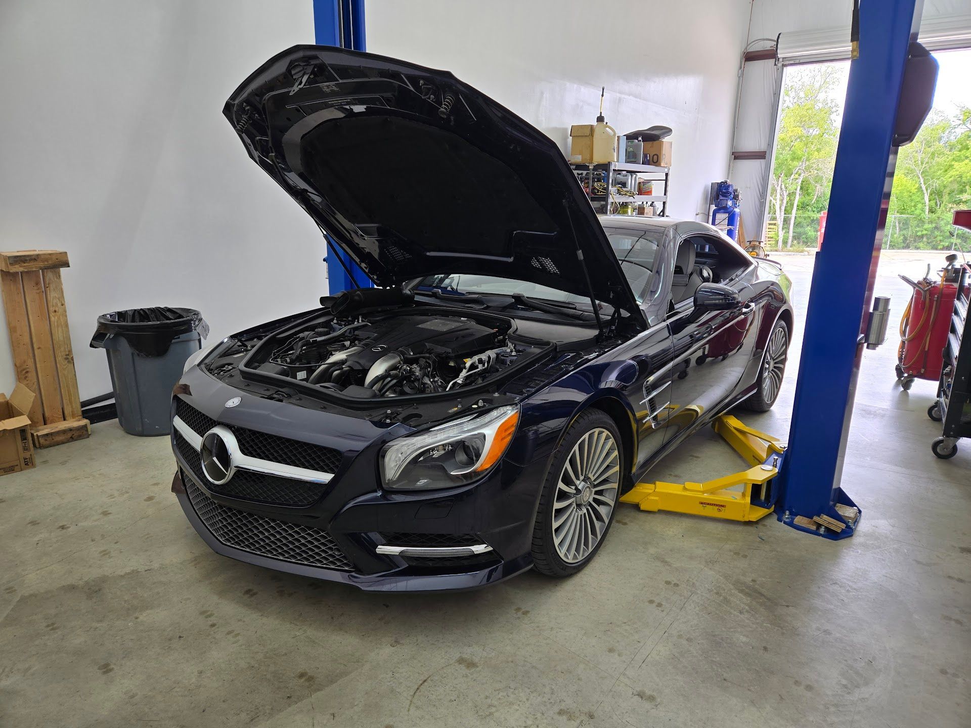Mercedes Benz Performance Model Serviced On Hydraulic Lift | MB1 Autohaus