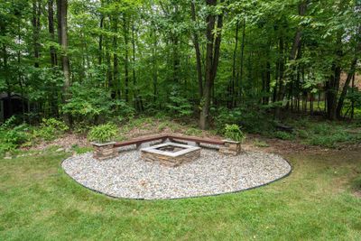 A beautiful outdoor fire pit