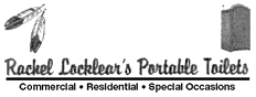 Rachel Locklear's Portable Toilets logo