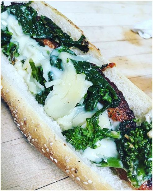 chicken cutlet rabe specialty sandwich