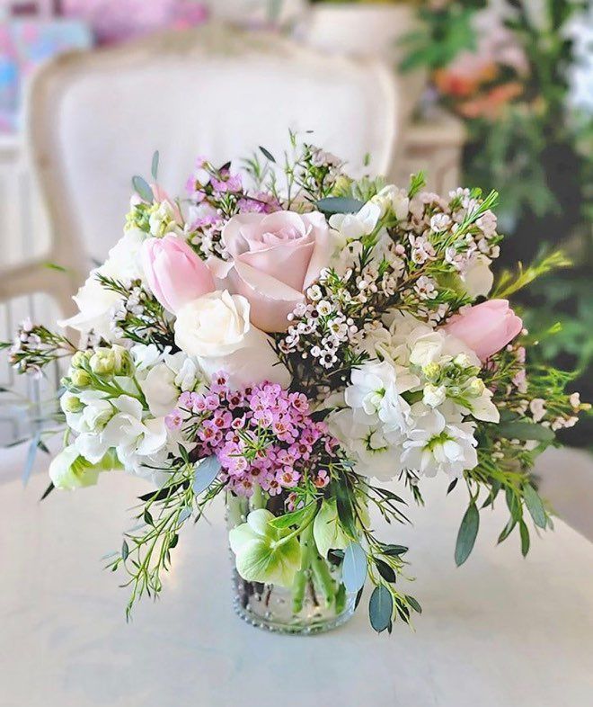 Blushing Spring Garden Vase