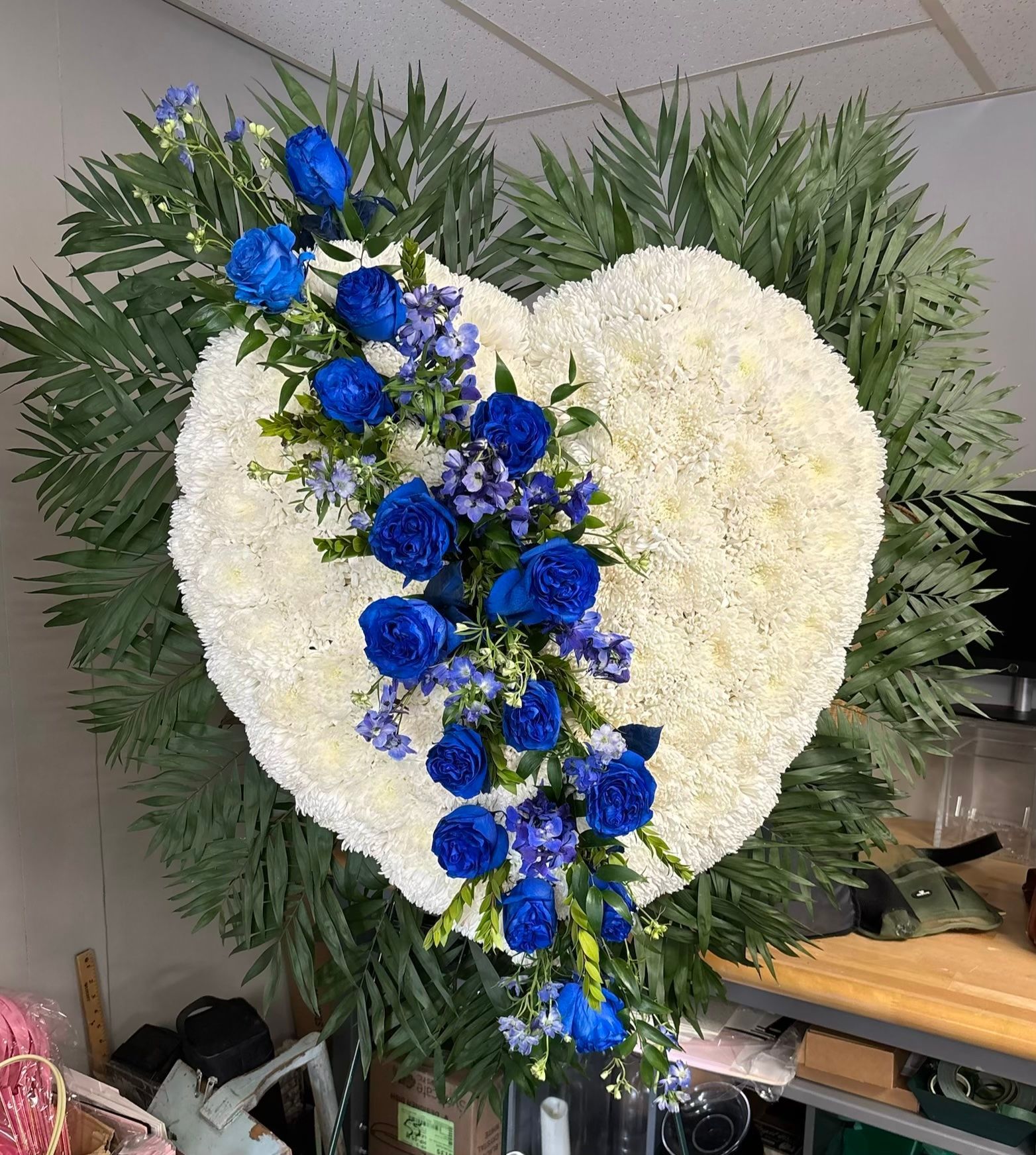 Bleeding Heart with Blue Accent