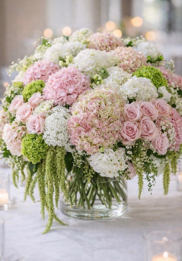 Grand Blush Garden Luxe Centerpiece