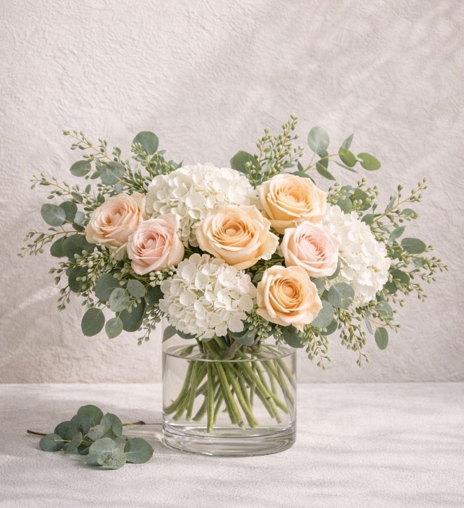 Champagne Garden Hydrangea Cylinder