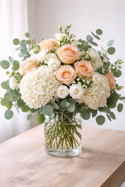 Champagne Blush Elegance Vase