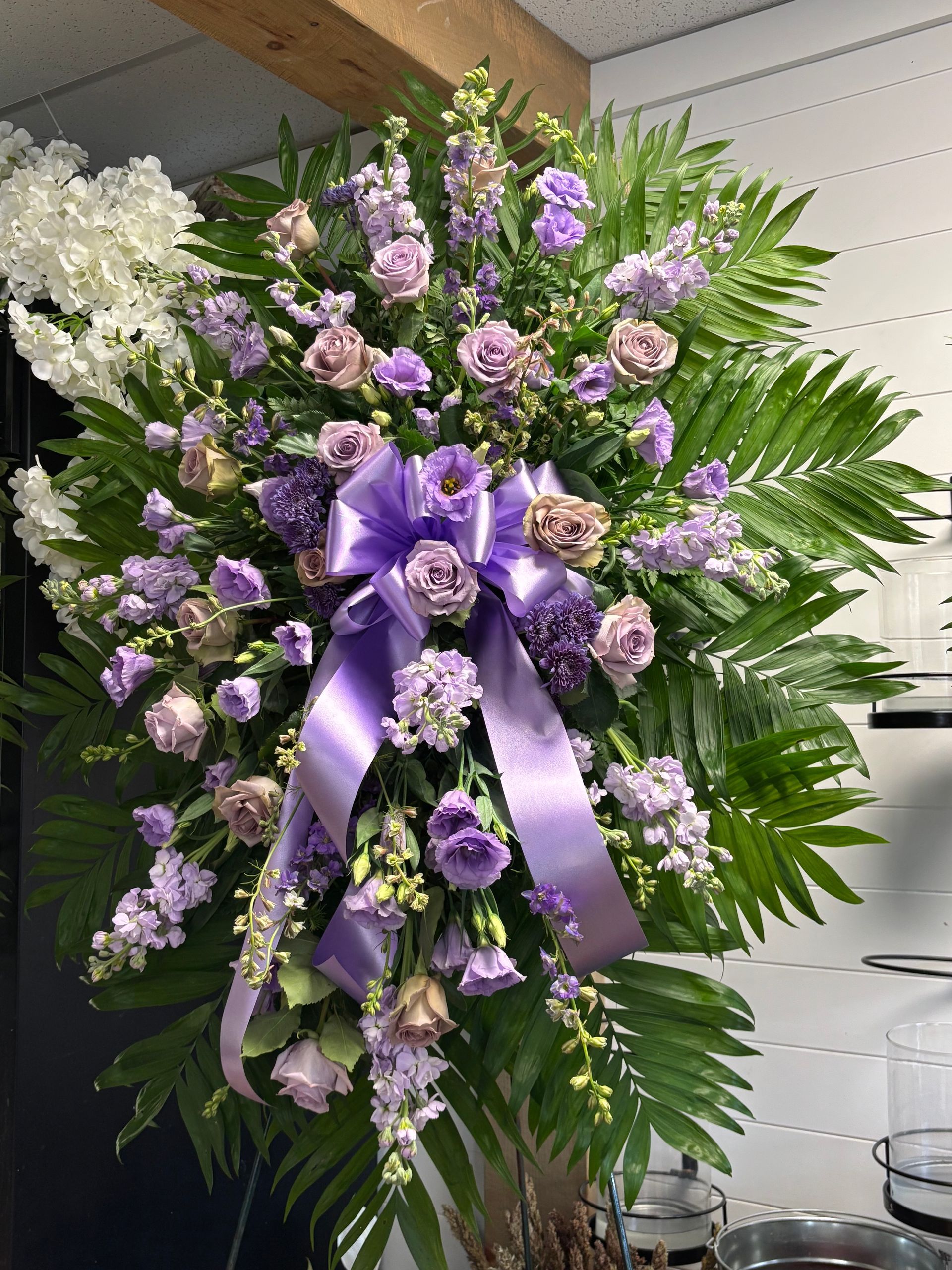 Purple Funeral Spray