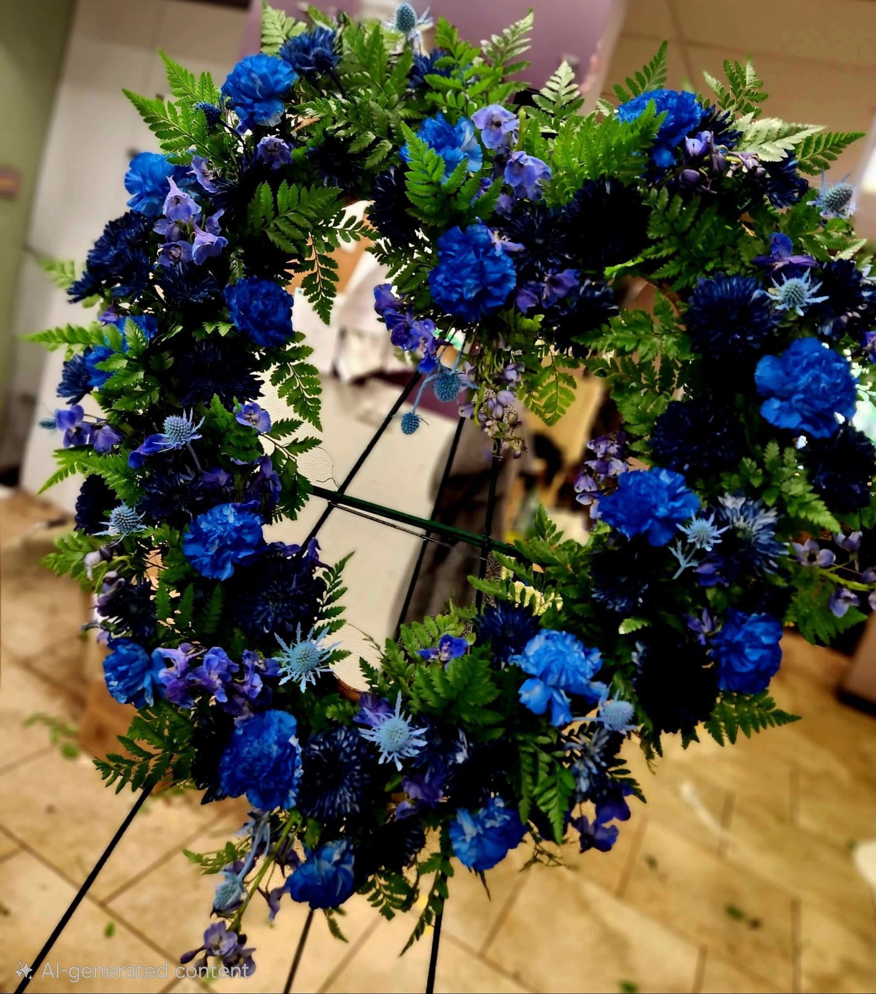 Open Heart Blue Accent