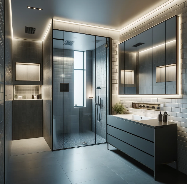 A picture of a recently tiled bathroom