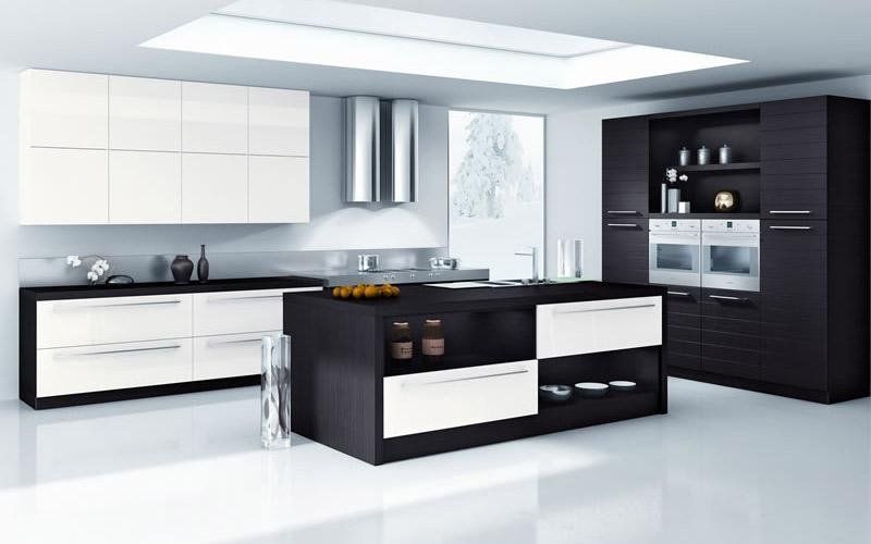 Penisola cucina a due colori