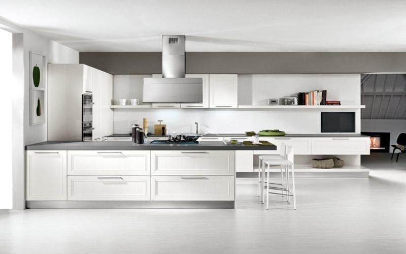 Cucina con cassettoni