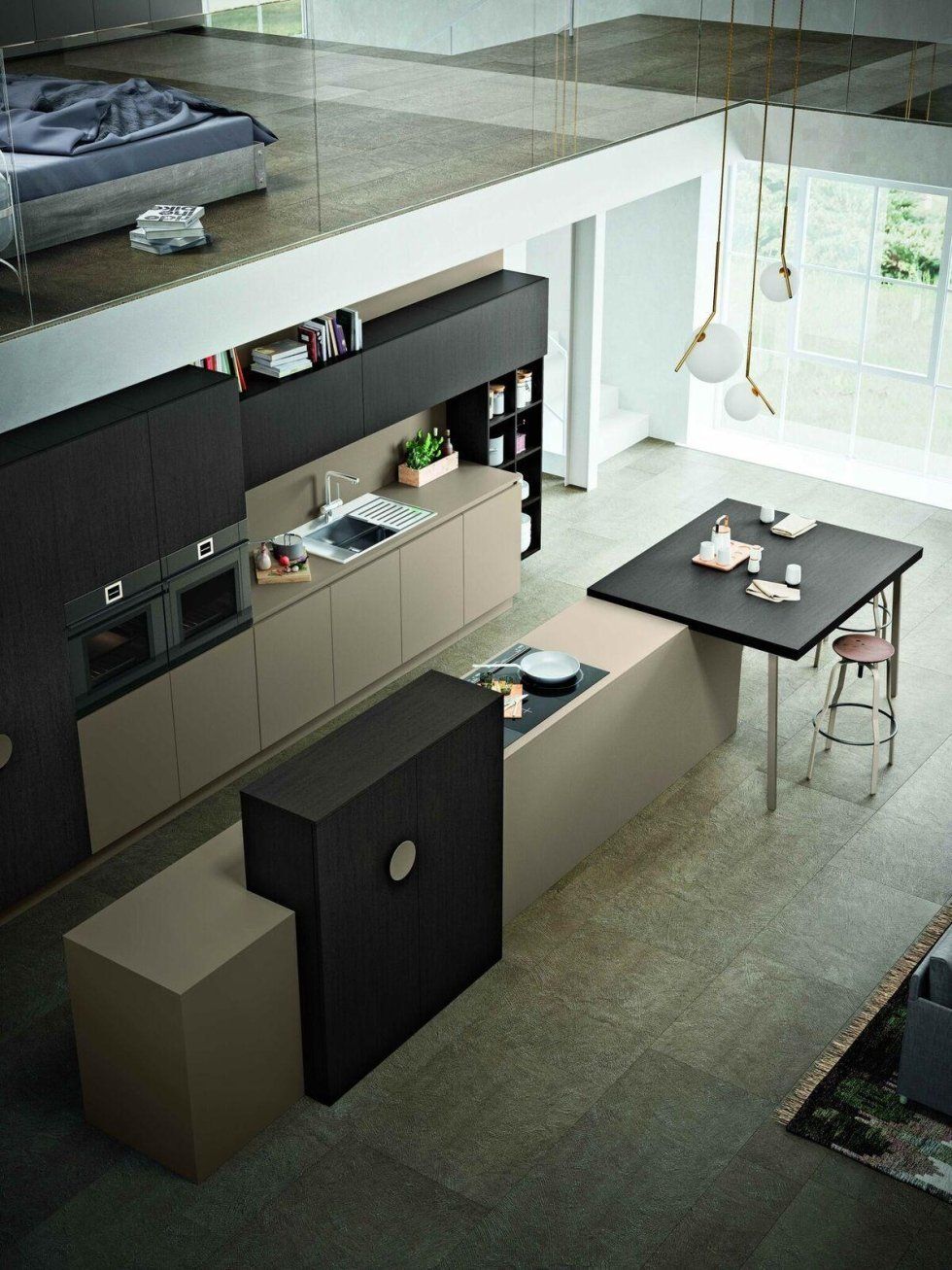 Cucina moderna vista dall'alto