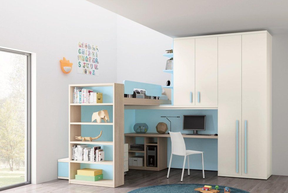 cameretta con angolo per studiare