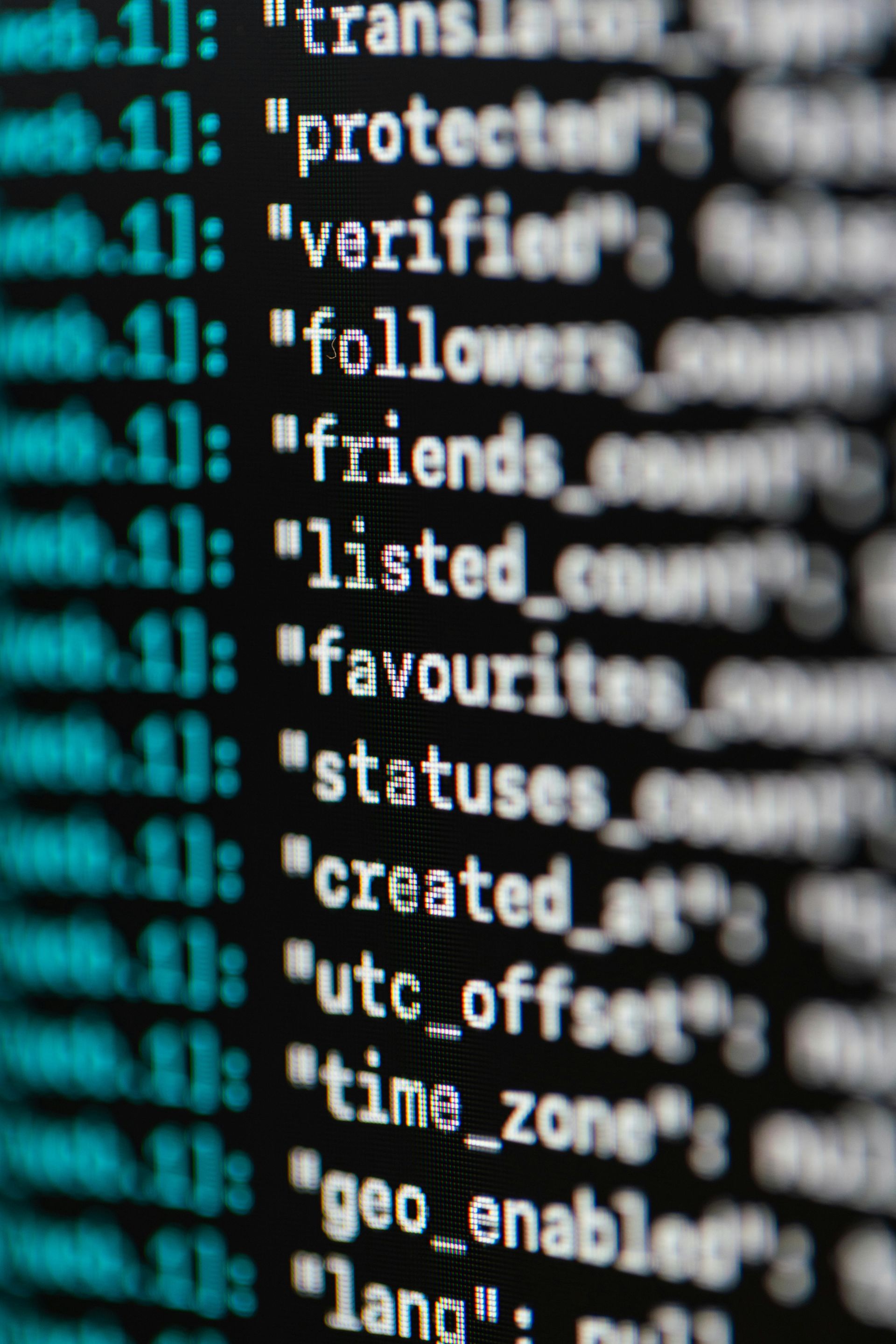 A close up of a computer screen with lots of words on it