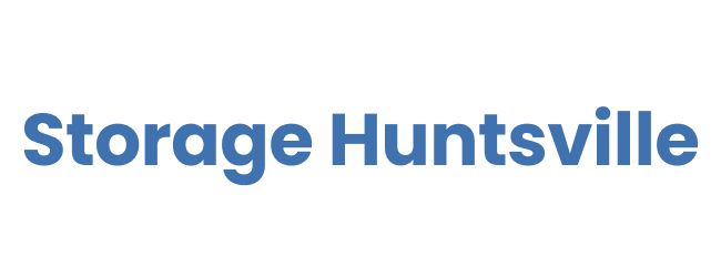 Storage Huntsville logo in blue font.