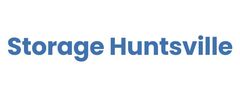 Storage Huntsville logo in blue font.