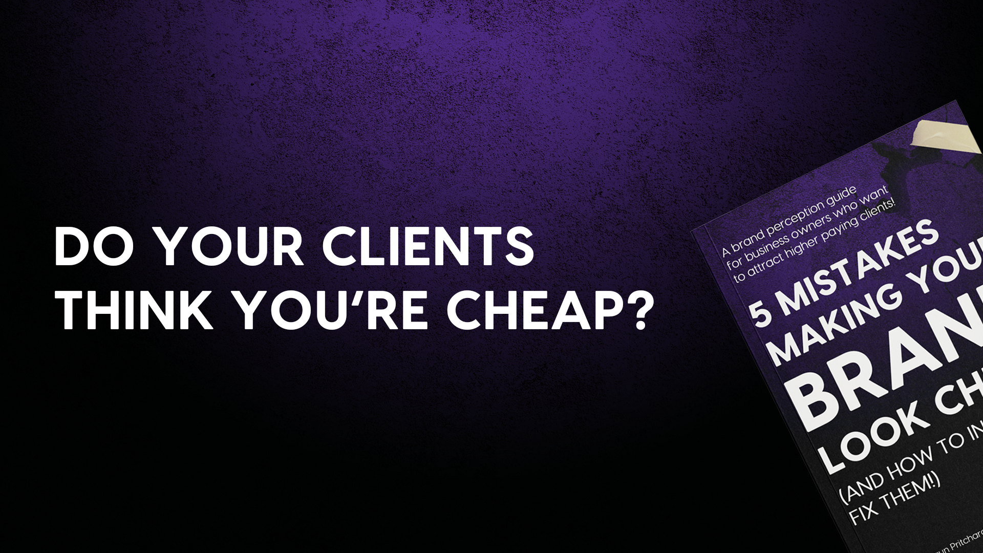 A purple background with the text 