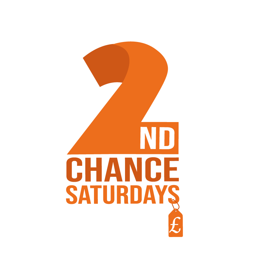 An orange logo for 2nd chance saturdays