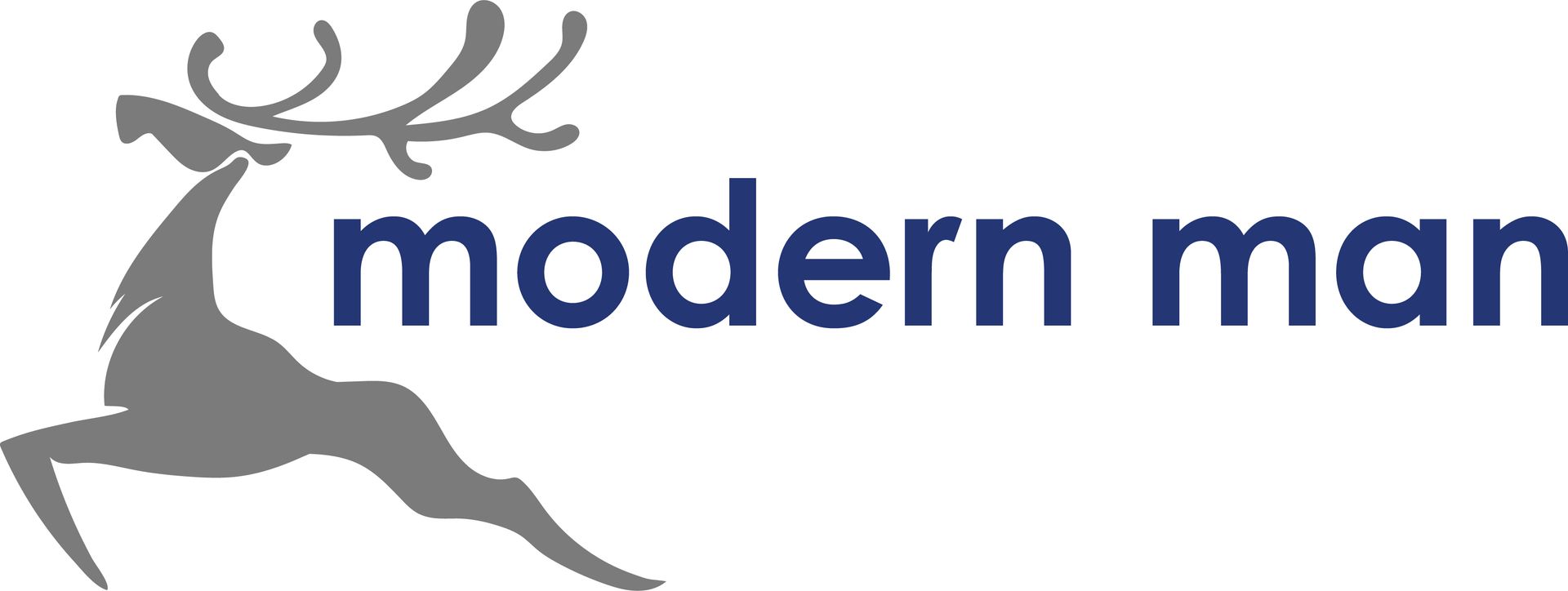 A logo for modern man with a deer on it