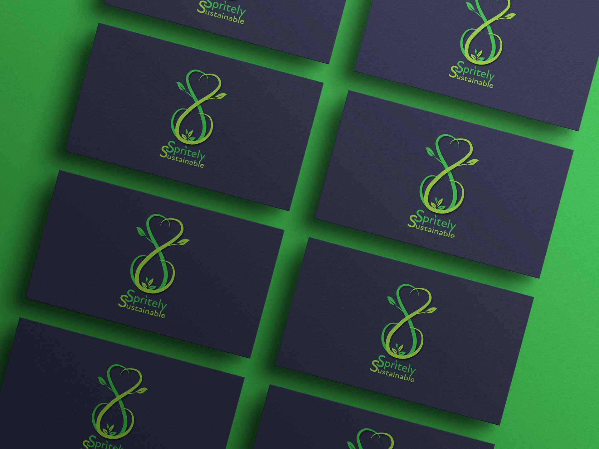 A bunch of business cards with the number 8 on them