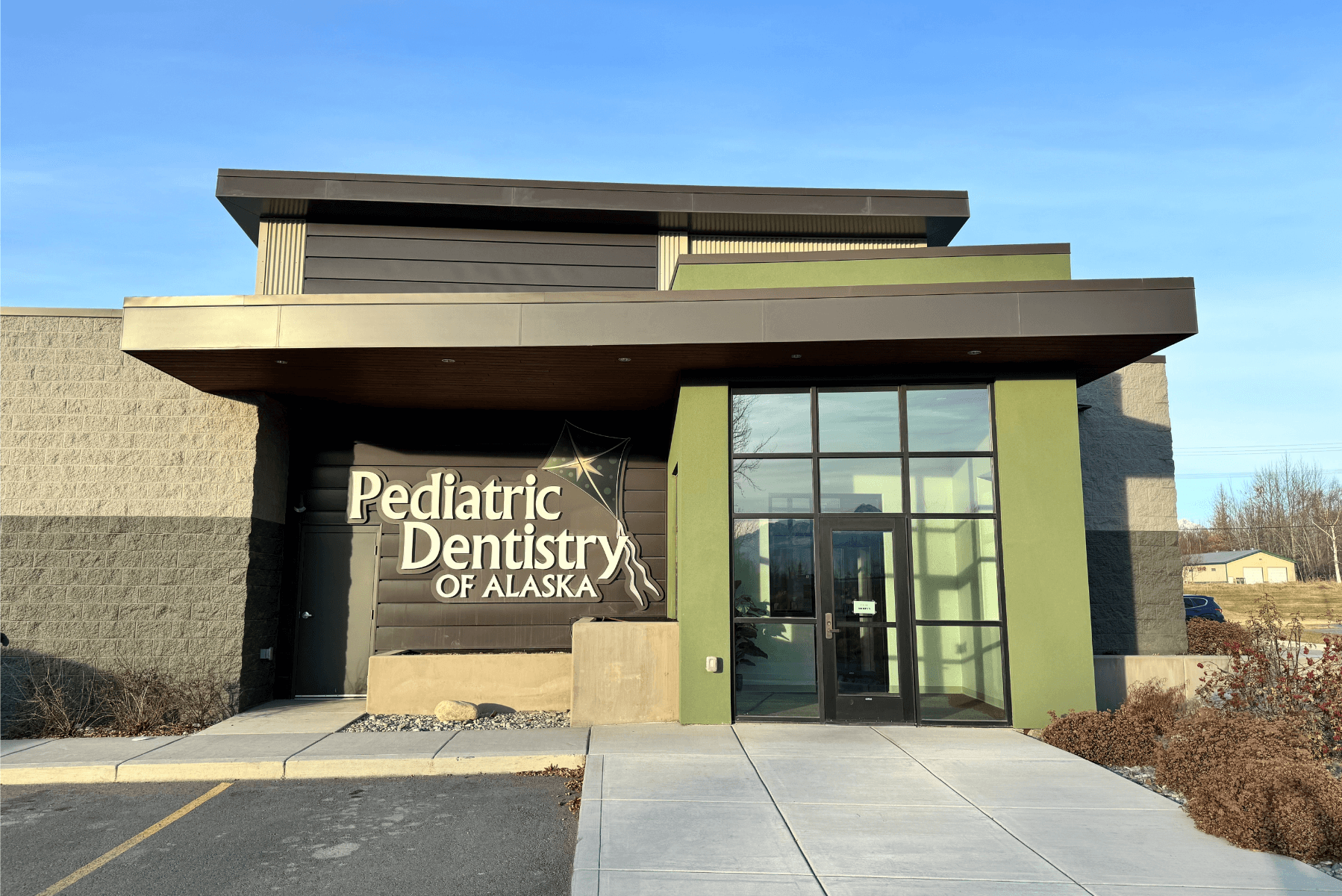 the front of a pediatric dentistry of alaska building | Pediatric Dentistry of Alaska | Best Pediatric Dentist In Wasilla and Palmer, Alaska
