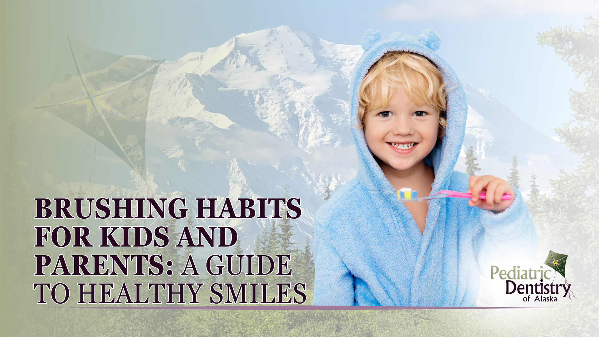 A little girl in a blue robe is brushing her teeth.