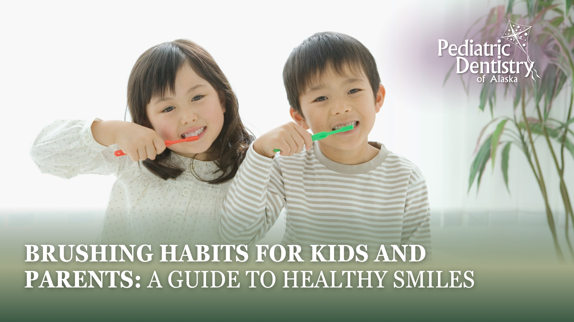 A boy and a girl are brushing their teeth together.