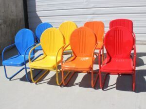 Colorful Powder Coated Patio Chairs