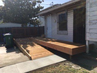 wooden wheelchair ramp