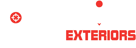 a logo for on point exteriors making home improvements possible