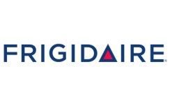 The frigidaire logo is blue and red on a white background.