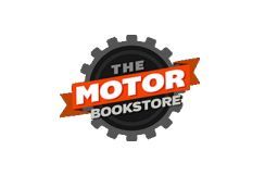 The motor bookstore logo is a gear with a red ribbon around it.