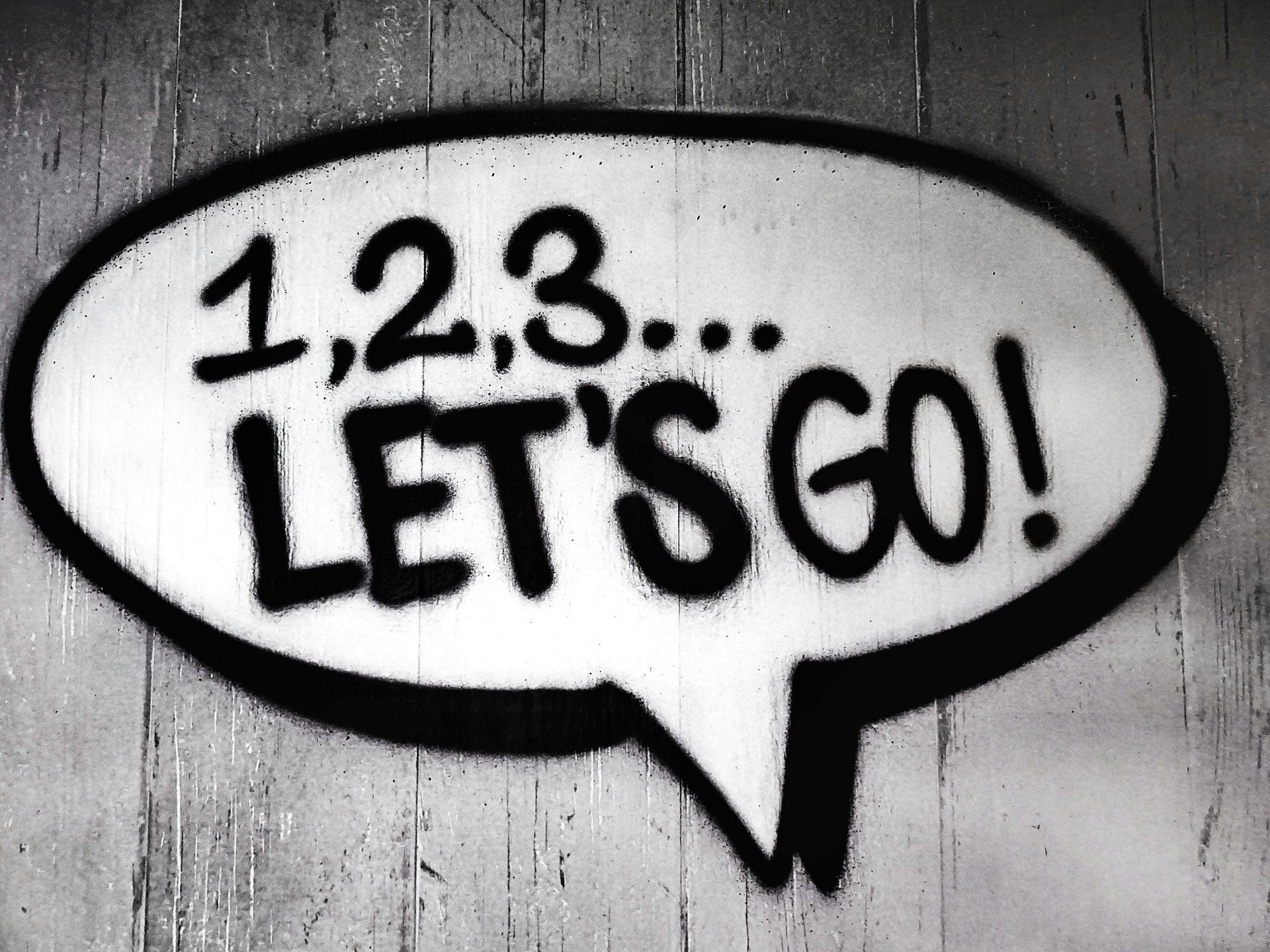 A speech bubble that says let 's go on it